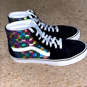 VANS SK8-HI IRIDESCENT CHECKERBOARD